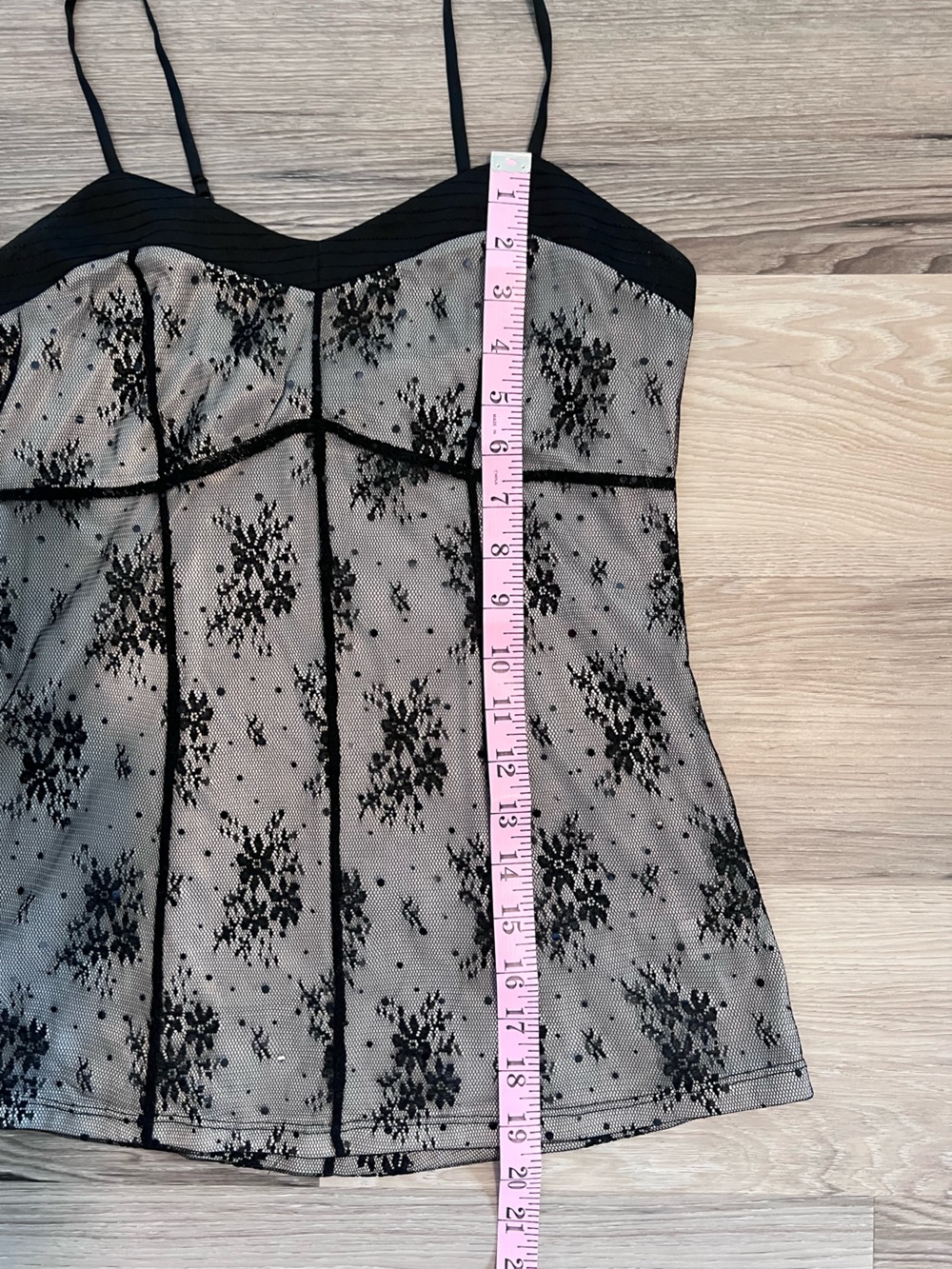 Express Black Floral Lace Spaghetti Strap Cami - Picture 6 of 8